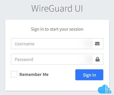 впишете се в контролния панел на вашия WireGuard VPN сървър